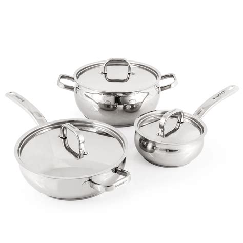 BergHOFF Belly Shape 18/10 Stainless Steel 4Pc Cookware Set, .